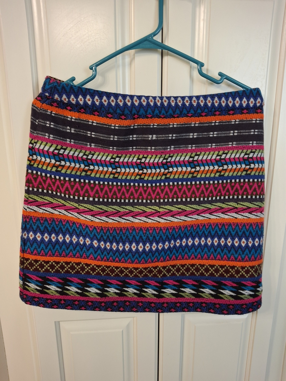 Topshop Multicolor Aztec Knit Mini Skirt